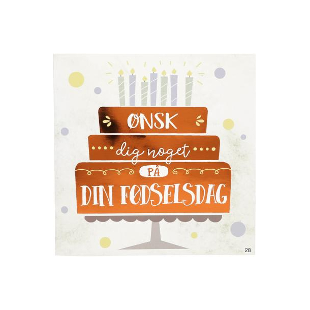 Kort med musik, nsk dig noget p din fdselsdag