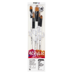 Darwi Pensels�t med 5 stk., medium