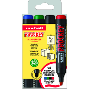 UNI Prockey All Purpose, 5,7 mm Chisel tip large, 4 stk.