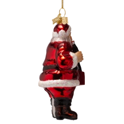 Julekugle glas, Coca Cola julemand, H12,5cm