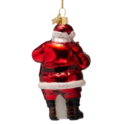 Julekugle glas, Coca Cola julemand, H12,5cm