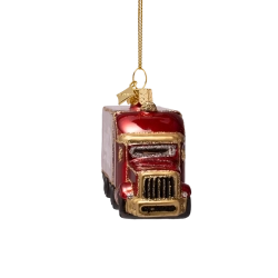 Julekugle glas, Coca Cola lastbil, H5,5cm