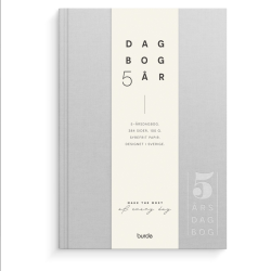 5-rs dagbog A5 tekstilprg, gr