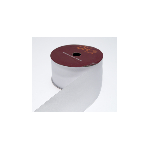 Satinb�nd 40mm x 5meter, hvid