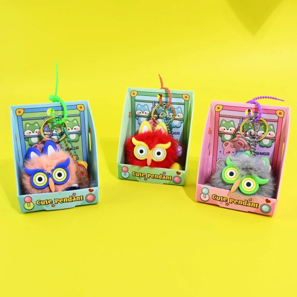 KEYRING FLUFFY OWL