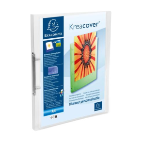 Exacompta KreaCover mappe, 2 ringe, 15 mm, klar