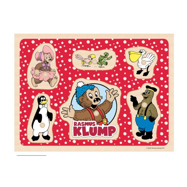 Rasmus Klump - Knoppuslespil i tr (6 brikker)