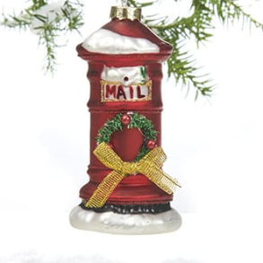 Julekugle - postkasse 11 cm