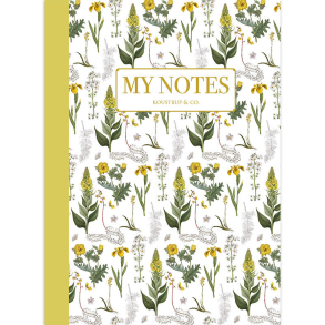Noteshfte - Gul floral mnster 