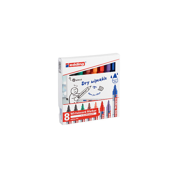 Eding 360 whiteboard marker set, 8 stk.