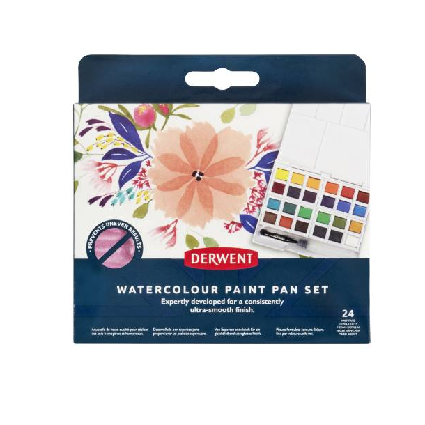 Derwent vandmaling palette, 24 stk