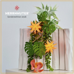 FORUDBESTILLING Adventsstjerne Miniature, plast, 8cm, samlet, Abrikos, LIMITED EDITION 2026 (LED)