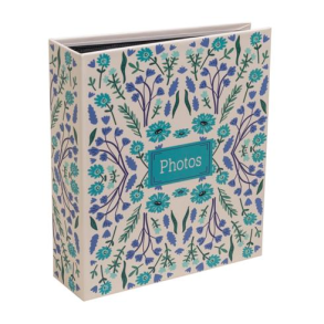 Exacompta Fotoalbum, Bl� blomster