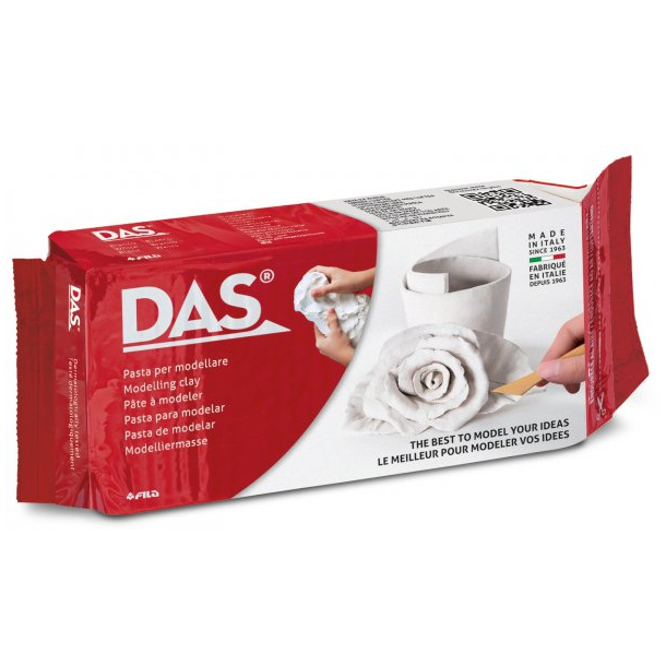 DAS selvh�rdende ler, 500 g, hvid