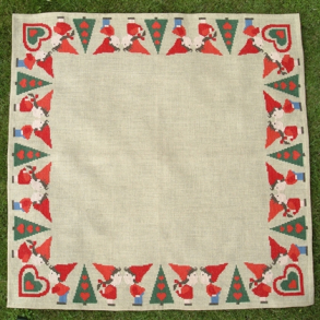 Juletrstppe - Kys mig grn broderi st. 