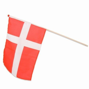 Flag p pind, DANMARK,30x45 cm poly, 100% polyester,70 cm pind