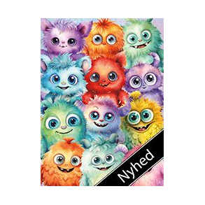 Notesbog A5, linieret, Sde monstre