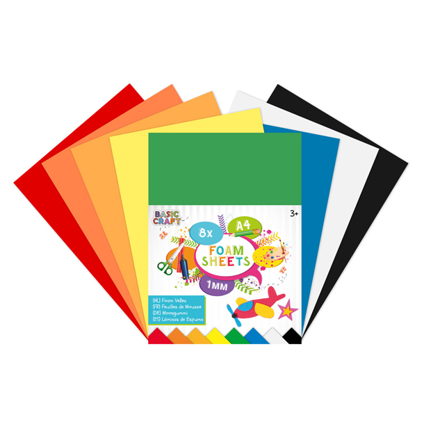 Mosgummi A4 - 8 ark, 1 mm