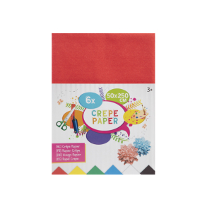 Crepepapir 50 x 250 cm, 6 ark
