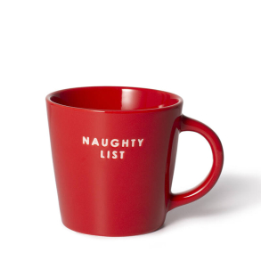 Ceramic cappuccino kop NAUGHTY LIST red 250ml