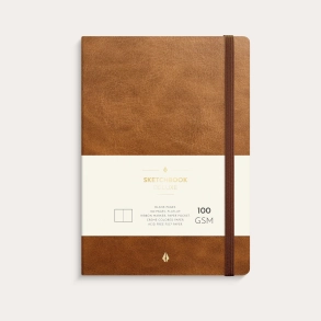 Notesbog Deluxe A5 blank, Brun