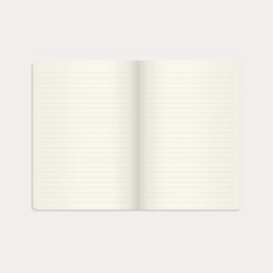 Notesbog Deluxe A5 linieret, Smooth Beige