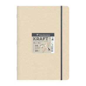 Clairefontaine Kraft Skitsebog, A4, 115 g