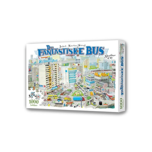 Puslespil 1000 brikker, Den fantastiske bus - Ahnstarr City. 