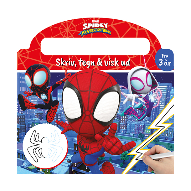 Marvel - Spidey - Skriv og visk ud (papbog med ikke-permanent pen)