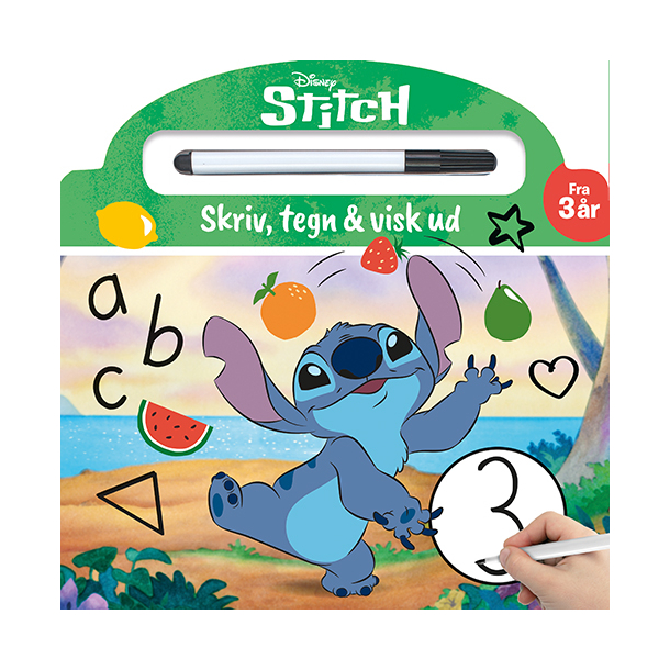 Disney - Stitch - Skriv og visk ud (papbog med ikke-permanent pen)