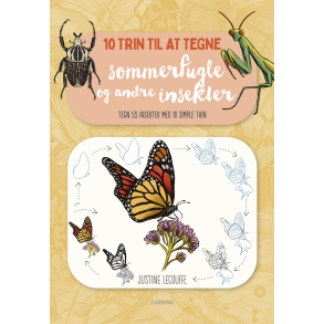 10 trin til at tegne sommerfugle og andre insekter
