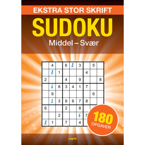 Den store Sudoku - ekstra stor skrift - Middel til svr