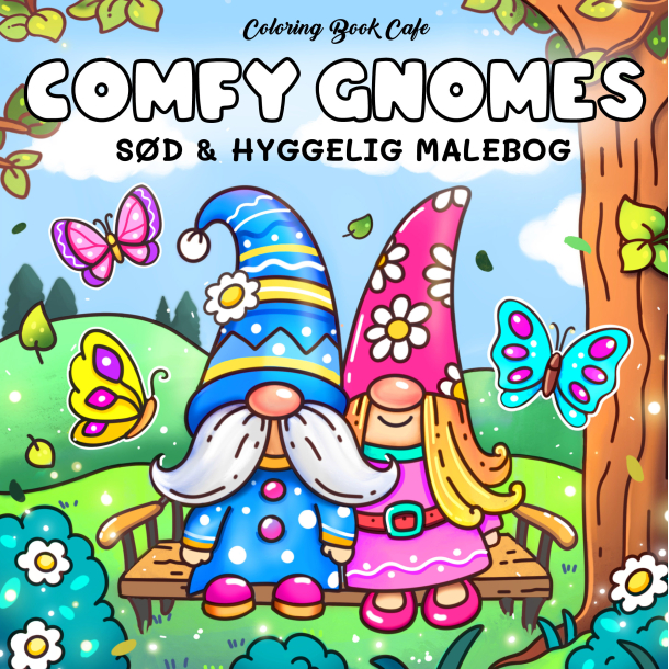 Malebog: Comfy Gnomes - Cozy Coloring