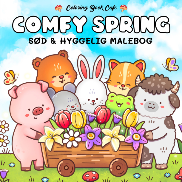 Malebog: Comfy Spring - Cozy Coloring