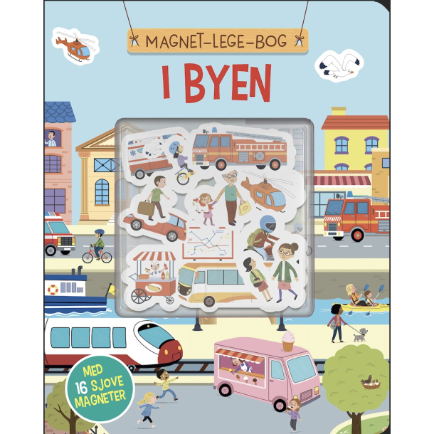 Magnet-lege-bog: I byen