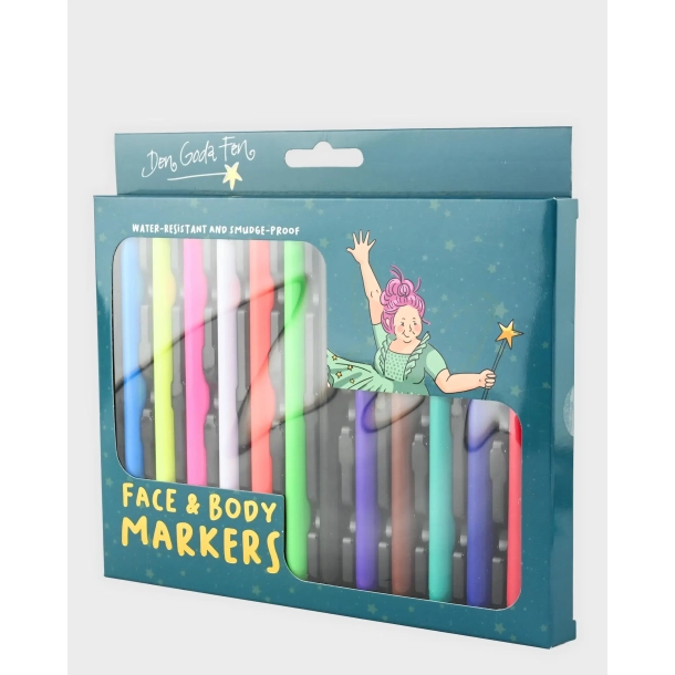 Ansigts og kropsmaling tuscher , 12 farver