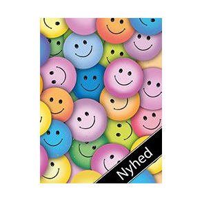 Notesbog A5, linieret, Smiley