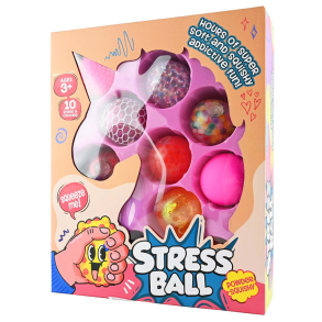 Stress ball unicorn st, 10 stk. 