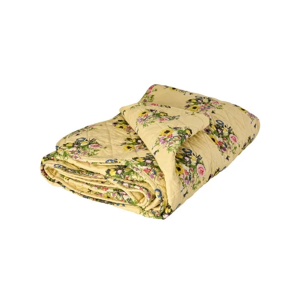 Quiltt�ppe med Retro Bouquet print