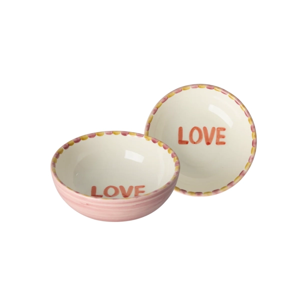 Skl, Pink, Hand-painted LOVE 