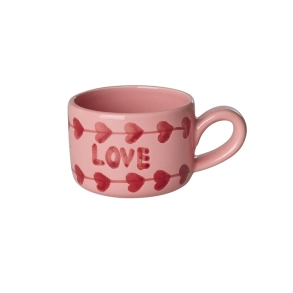 Rice Keramik Cappuccino kop, LOVE, Hndmalet