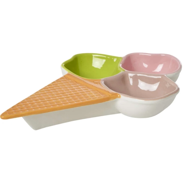 Rice, isvaffel trippel fad, 23,5cm