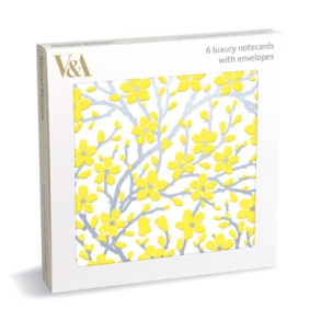 V&A kortmappe med 6 dobbeltkort inkl. kuvert, Almond Blossom