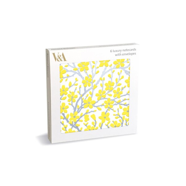 V&A kortmappe med 6 dobbeltkort inkl. kuvert, Almond Blossom