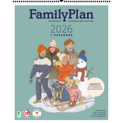 Familiekalender FamilyPlan 2026 - 7-pers. 