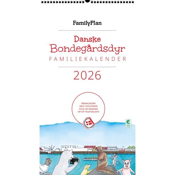 Familiekalender DYR 2026 - 5-pers