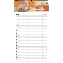 Familiekalender VEJR Kalenderret 2026, 5-pers. 