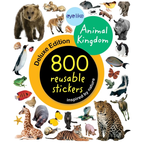 Stickersbog, genanvendelige, Animal Kingdom