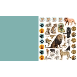 Stickersbog, genanvendelige, Animal Kingdom