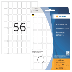 Herma etiket manuel aftagelig 12x18 hvid (1344)